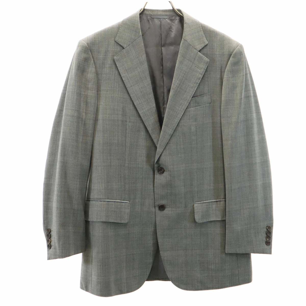 Burberry London Men’s Gray Plaid Wool Tailored Jacket L Made in Japan Used