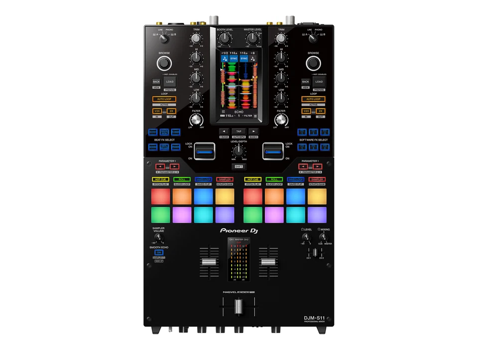 Pioneer DJ DJM-S11 Professional scratch style 2-channel DJ mixer Black - Image 2 of 4