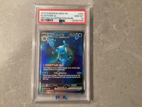 2023 Blastoise EX #200/165 Scarlet & Violet 151 Special Illustration Rare PSA 10
