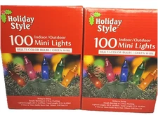 100PK Multi Color Mini Light Christmas String Tree Lot Set Indoor Outdoor Works