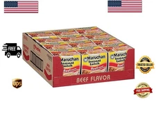 Maruchan Instant Lunch Beef, Ramen Noodle Soup Microwaveable 2.25 Oz, 12 Count