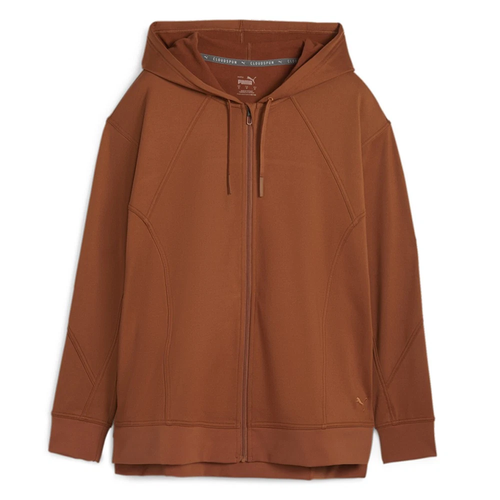 Puma Train Cloudspun felpa con cappuccio e zip intera donna marrone casual capospalla 52479581