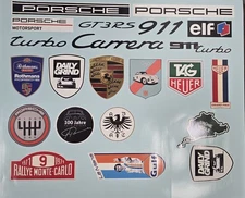 22 Vintage And Modern  Car Patches & Decal Stickers Porsche 20"x24"