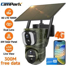 Campark 4G LTE  Trail Camera Dual lens PIR 360° Live View Hunting Cam 6W Solar