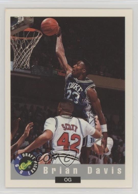 1992 Classic Draft Picks Brian Davis #27 18d9