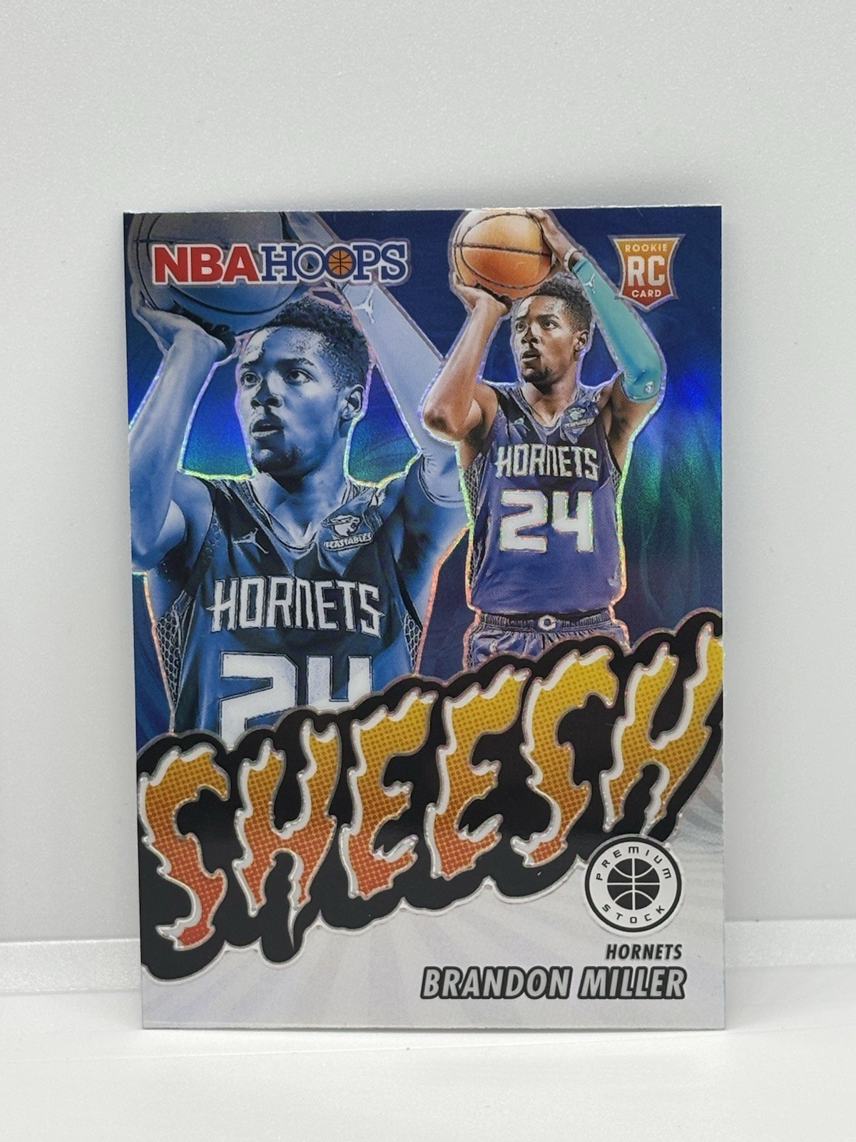 2023-24 Panini NBA Hoops Premium Stock - Sheesh Silver Prizm #25 Brandon Miller