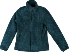 The North Face Women’s Medium Jacket Fleece Osito 2 Teal Fuzzy Full Zip Sweater