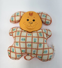 Fisher Price Soft Shakes Dog Patchwork Terry Cloth Rattle 653 Vtg 1982 5