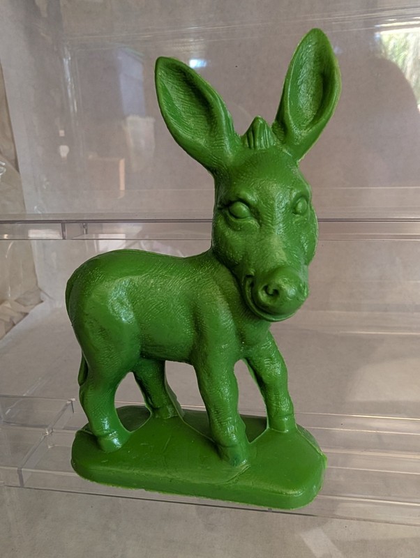 Rare VINTAGE Mold A Rama Green Democratic Party Donkey