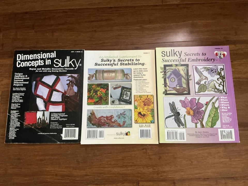 Set of 3 Sulky Secrets books for Embroidery, Stabilizing, & Decorative Threads - Image 2 of 4