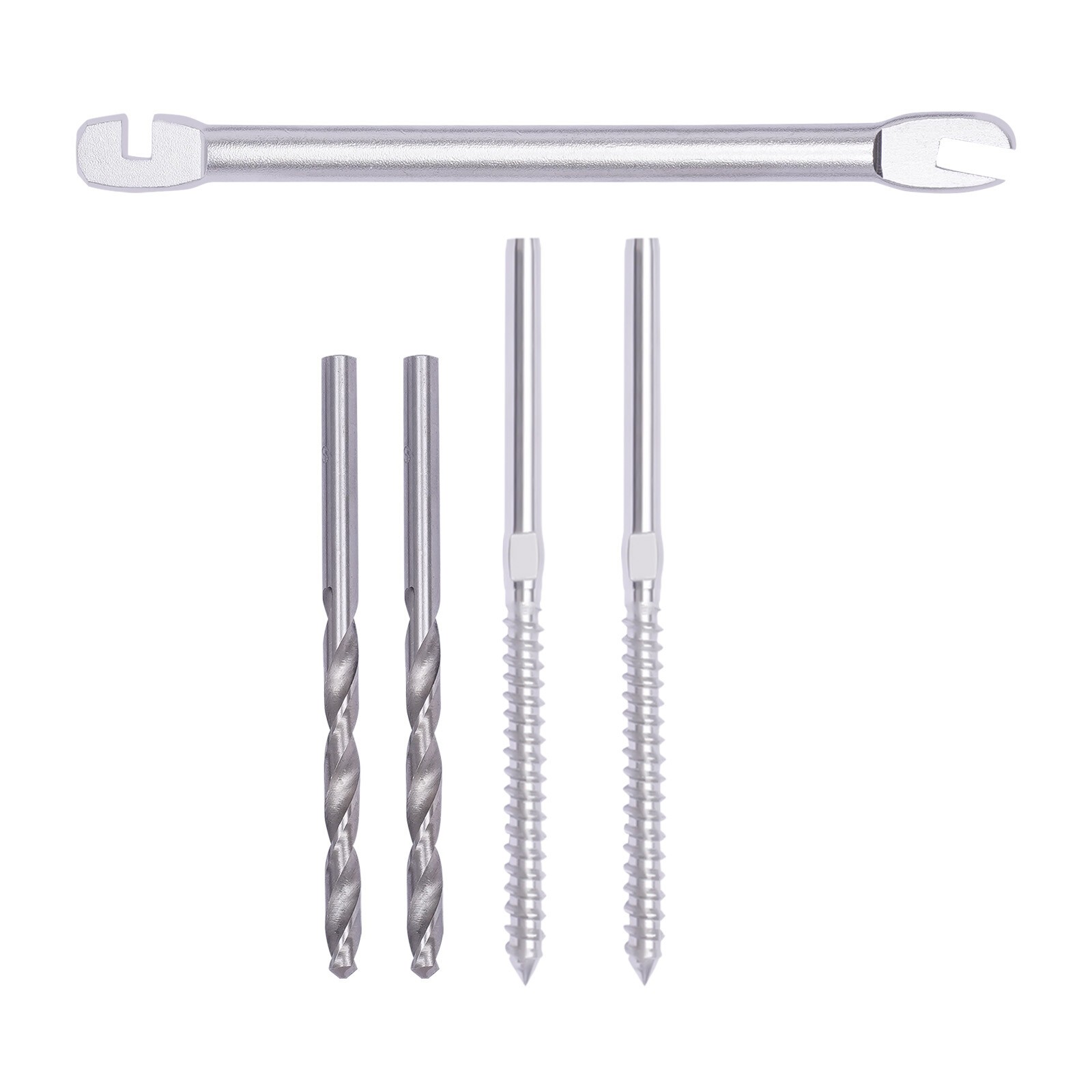 Stainless Steel left/Right Handed Thread Swage Lag Screw for 1/8" Cable Railing