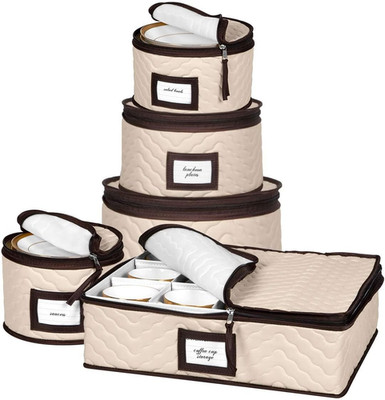 China Storage Containers 5 Piece Set Quilted Microfiber Dinnerware Moving Boxes