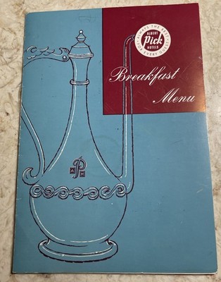 1950 s Albert Pick Hotels Breakfast Menu The Lee House Washington D.C.