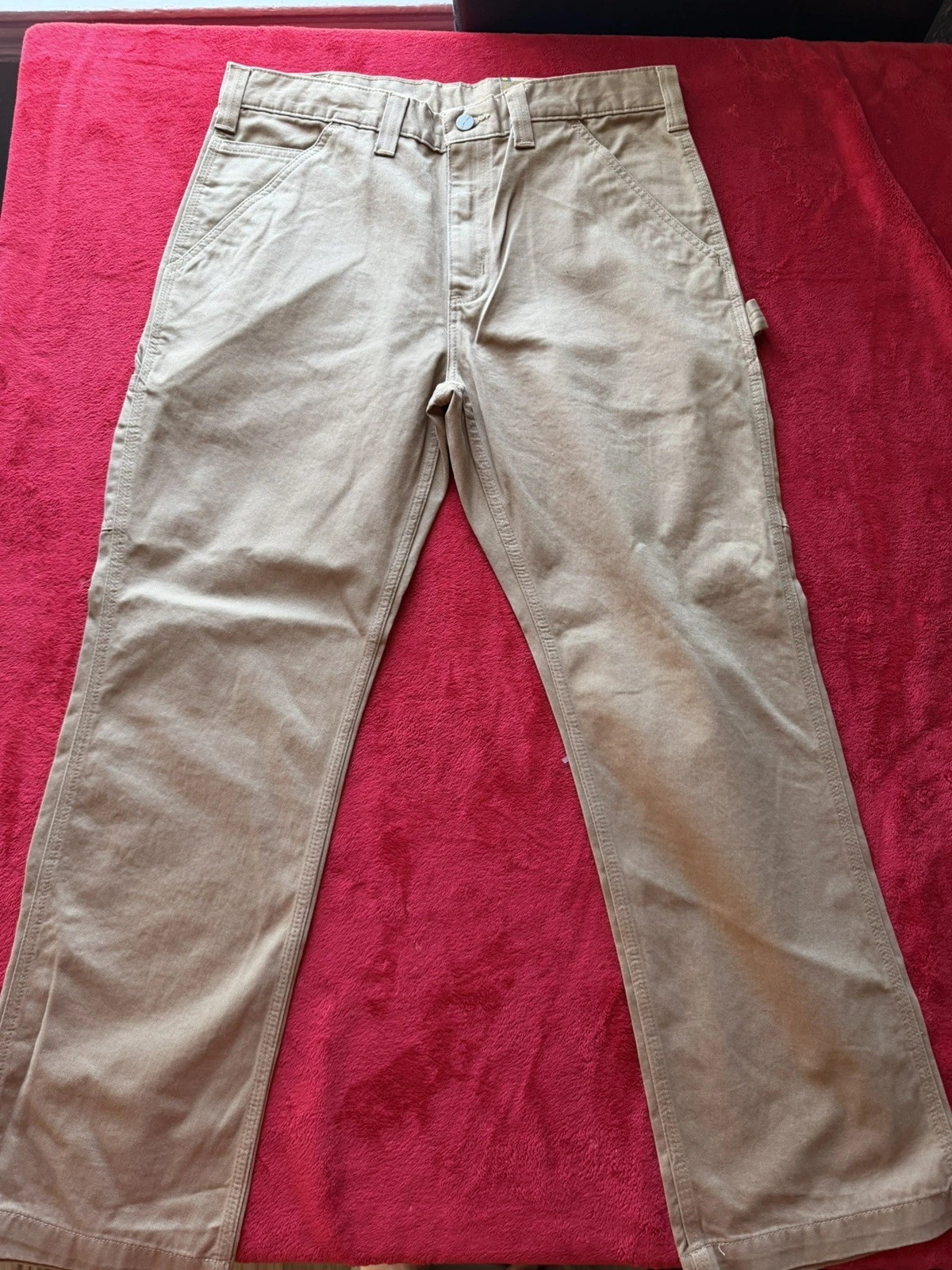 Carhartt Canvas Men's Relaxed Fit Washed Twill Dungaree Work Pants 34x30 NWT