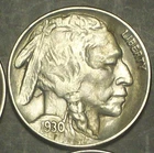 1930-P AU/UNC BUFFALO NICKEL, CLEAN COIN WITH GREAT DETAILS & EYE APPEAL!!