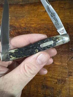 Parker-Frost Schrade 1978-3 USA Johnny Muskrat Knife, Jig Bone