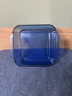 Pyrex Cobalt Blue Baking Dish 2 Qt 8x8x2 USA 222 Vintage Glass Casserole Pan