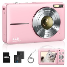 Digital Camera, FHD 1080P Point and Shoot Kids Camera, with 32GB Card, 2 Batt...
