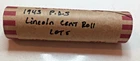 1943 Lincoln Wheat Steel Cent Roll, P-D-S, VG-XF+ Lot 5