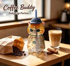 LUXURY NEW  2026  Starbucks Singapore x Mofusand Collection Cat Shaped Glass Cup