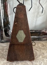 Early Vintage Metronome De Maelzel Wood Wind Up Music Timer Importe De Suisse