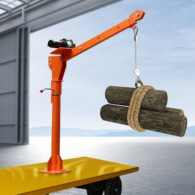 #ad 1100LBS Truck Mount Crane Lift w 12V Electric Winch Pickup Truck Jib Crane Hoist $301.70
