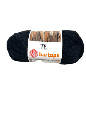 KARTOPU TEMPO Yarn - 1 Pk. SUPERWASH WOOL/ Acrylic  BLACK K940