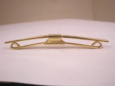 2-1/2"Detailed Front Gentle Curve  Gold Tone Vintage Collar Bar L39