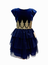 Sweet Kids Soft Velvet Birthday Special Occasion/Christmas Dress Size 6 and 8