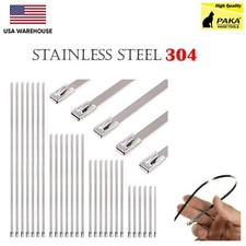 304 Stainless Steel 18 Exhaust Wrap Coated Metal Locking Cable Zip Ties 200 Pcs 304 Stainless Steel 18 Exhaust Wrap Coated Metal Locking Cable Zip Ties 200 Pcs