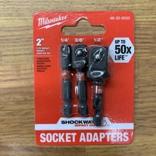 Shockwave Impact Duty 1/4 In. Hex Shank Socket Adapter Set (3-Piece) 48-32-5033