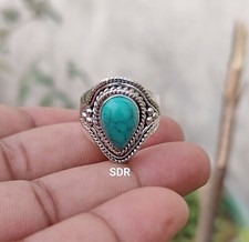 Turquoise Ring 925 Sterling Silver Band  Statement Ring Handmade Ring All size