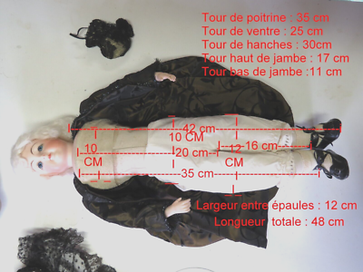 Vêtement Pour Poupée Ancienne 54cm - Corps 40 Cm - Réf 40/36 - Neuf