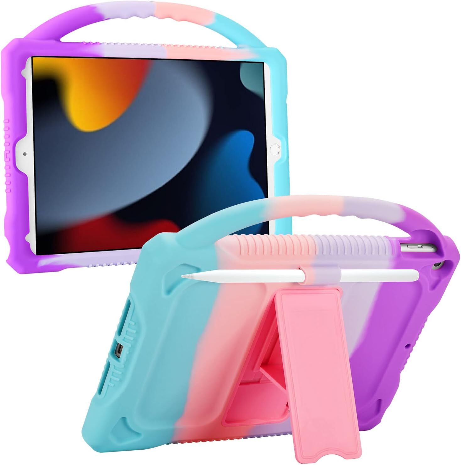Durable Silicone Kids Case for iPad 10.2 9th 8th 7th Gen 2021 2020-image