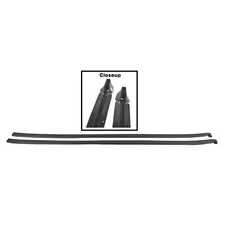 1968 Chevelle Door Weatherstrip Glass Run Channel Pair RH+LH Robber Seal