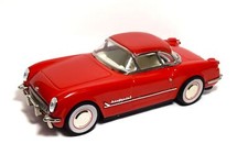Deluxe MF316 1950s Chevrolet Corvette Hardtop Tin Friction Car in Red
