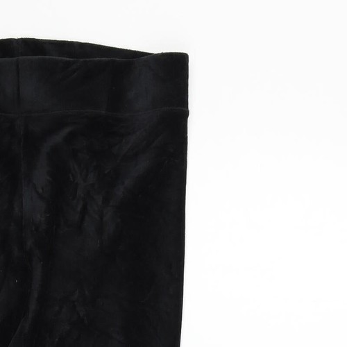 Marks & Spencer Womens Black Cotton Blend Trousers Size 12 L25 in Regular - Picture 7 of 12