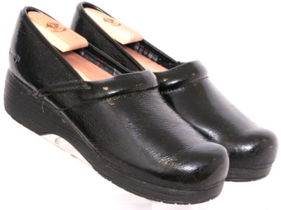 Skechers 38825 Black Patent Tone Ups Nursing Work Clogs Shoes Women's 10