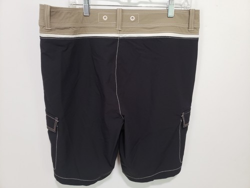 Pantalones cortos de tabla de carga Tommy Bahama Relax para hombre talla 36 baúles de baño negros marrones - Imagen 2 de 5