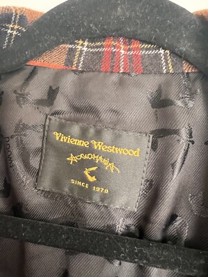 VIVIENNE WESTWOOD ANGLOMANIA WIDE LAPEL TARTAN JACKET SIZE IT 46