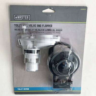 (LOT 10) Master Plumber 249937 Toilet FILL VALVE & FLAPPER Repair Kit BRASSCRAFT
