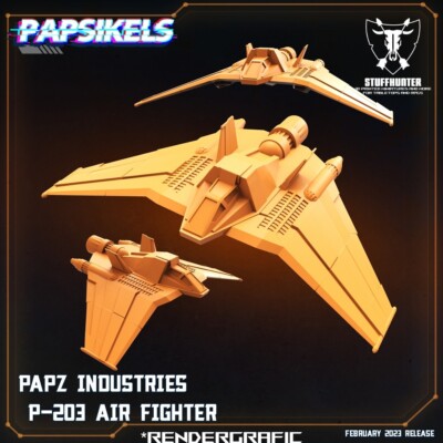 Papz Industries P-203 Air Fighter - Star Entrance - Papsikels - Sci-Fi Flugzeug