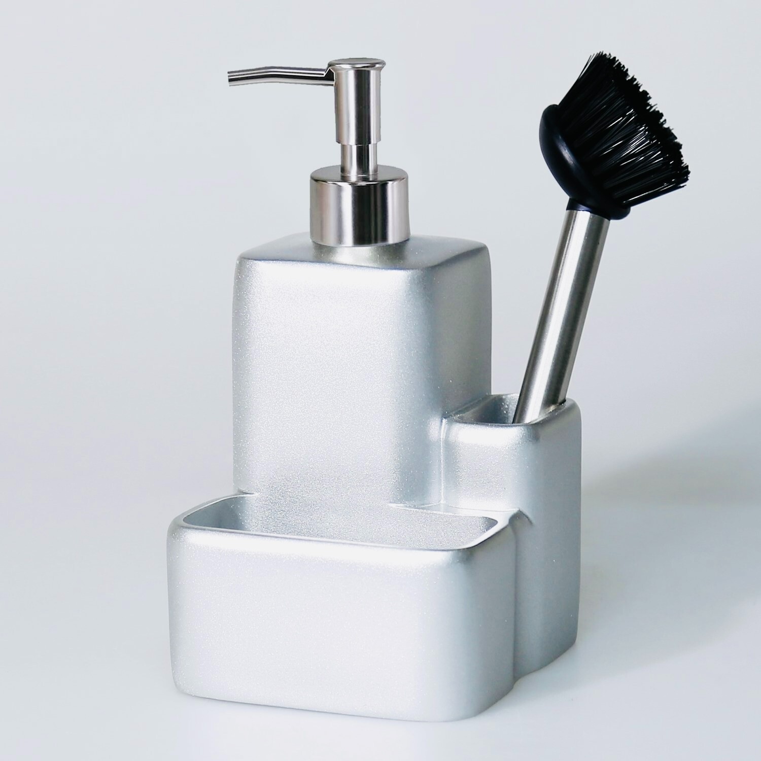 Marley Soap Dispenser with Sponge Holder and Brush | Quick Shipping-image