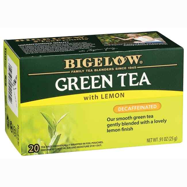 Bigelow Tea Зеленый чай с лимоном без кофеина 20 пакетиков 1990₽