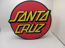Retro Santa Cruz Skateboards logo light box sign display 1980's vintage style