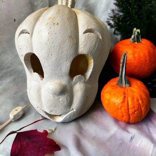 1995 Trendmasters Casper the Friendly Ghost 10" Foam Blow Mold Pumpkin Light - Picture 4 of 8