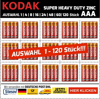 Kodak Super Heavy Duty AAA Micro Batterien im 4er Blister 1,5V LR03 AUSWAHL