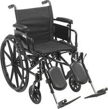 Drive Medical Cruiser X4 Lightweight Dual Axle Wheelchair 18", 20"