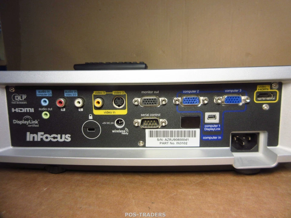 InFocus IN3102 Projector Beamer DLP XGA 3000 LUMENS - HDMI - Incl Remote- 1505 H - Bild 2 von 2
