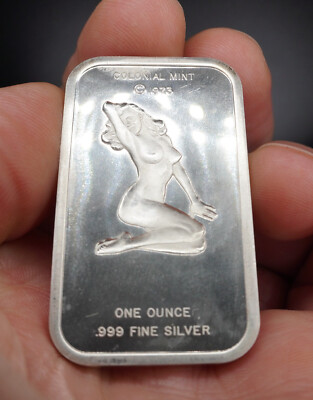 1973 Colonial Mint Marilyn Monroe Norma Jean 1oz 999 FINE Silver
